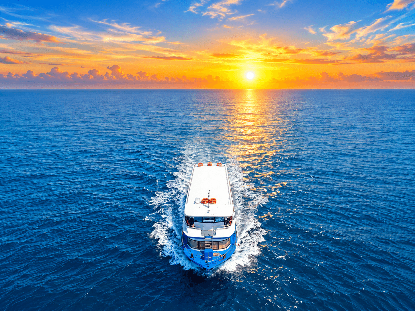 Classic Paradise bow deck looking out to sea