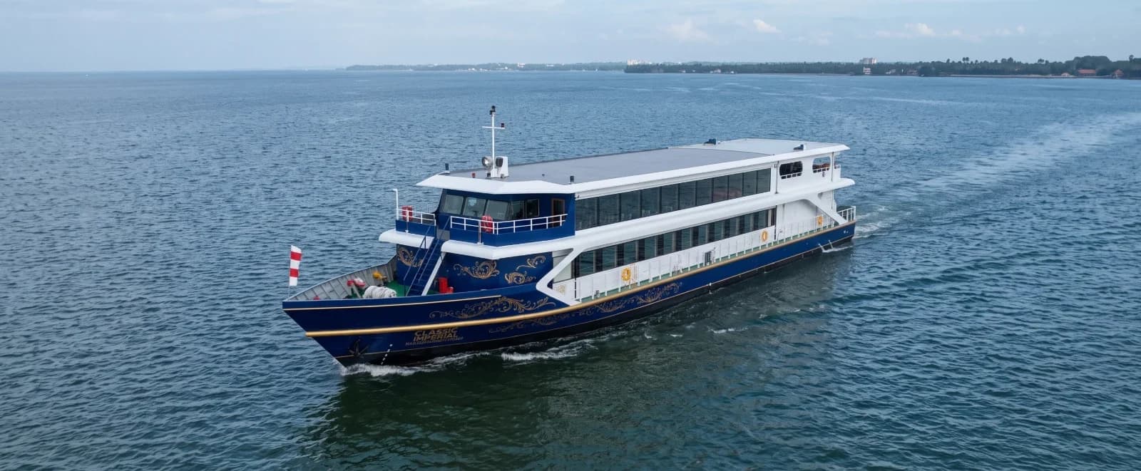 Classic Imperial cruising on the sea off Kochi
