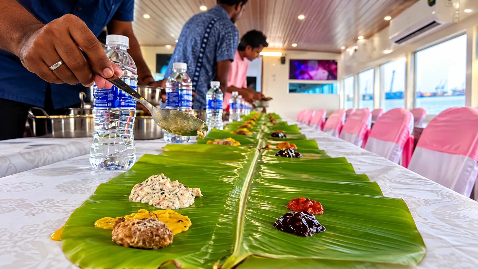 Traditional meal served aboard Classic Paradise